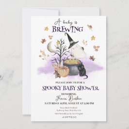 Invitación Bebé de Halloween está preparando Baby Shower