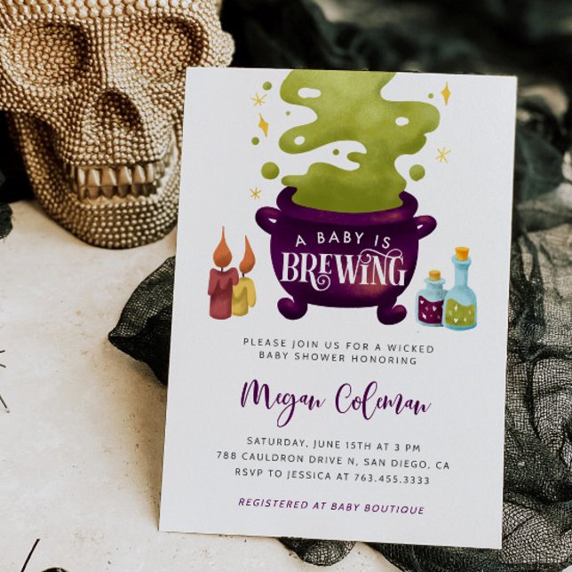 Invitación Bebé de Halloween está preparando Baby Shower para (Subido por el creador)