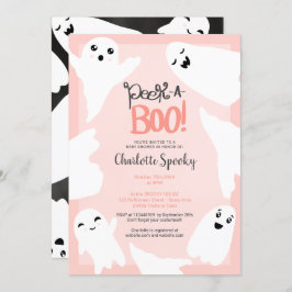 Invitación Bebé de Halloween lindo, fantasmas, ducha de bebé 