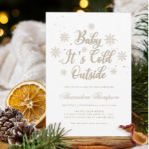 Bebé de invierno hace frío fuera de Baby Shower