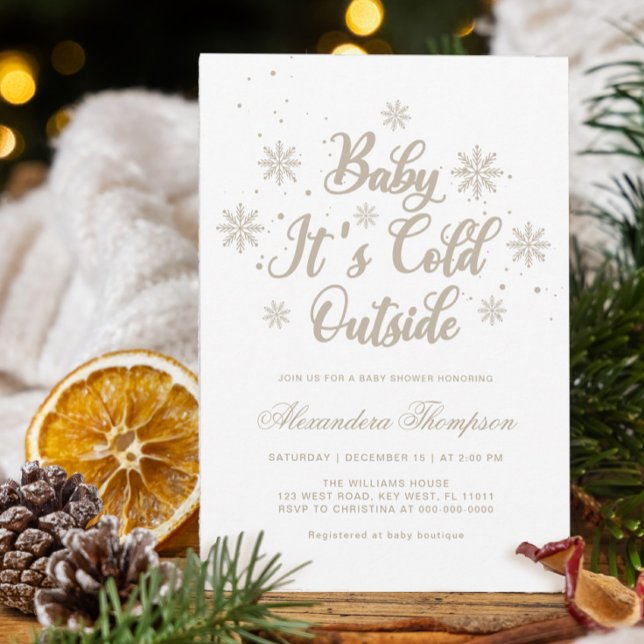 Invitación Bebé de invierno hace frío fuera de Baby Shower (Subido por el creador)