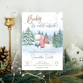 Invitación Bebé de invierno hace frío fuera de Baby Shower