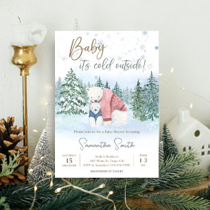 Invitación Bebé de invierno hace frío fuera de Baby Shower