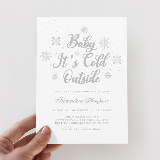 Invitación Bebé de invierno hace frío fuera de Baby Shower (Subido por el creador)