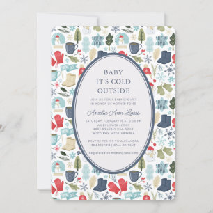 Invitación Bebé de invierno hace frío fuera del Baby Shower l