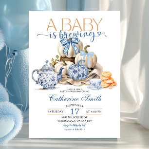 Invitación Bebé de la calabaza Chinoiserie elabora Baby Showe