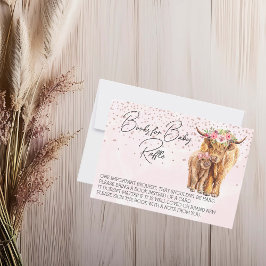 Invitación Bebé de libros Baby Shower rosados de vaca en el H