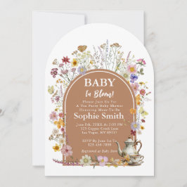 Invitación Bebé de los Jardín del Té en el Baby Shower de Blo