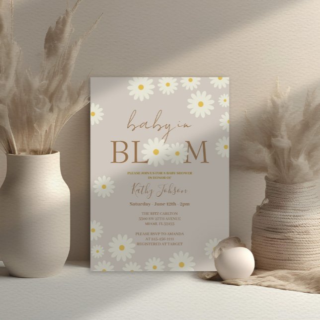 Invitación Bebé de marea floral bohemio en ducha de flores (Subido por el creador)