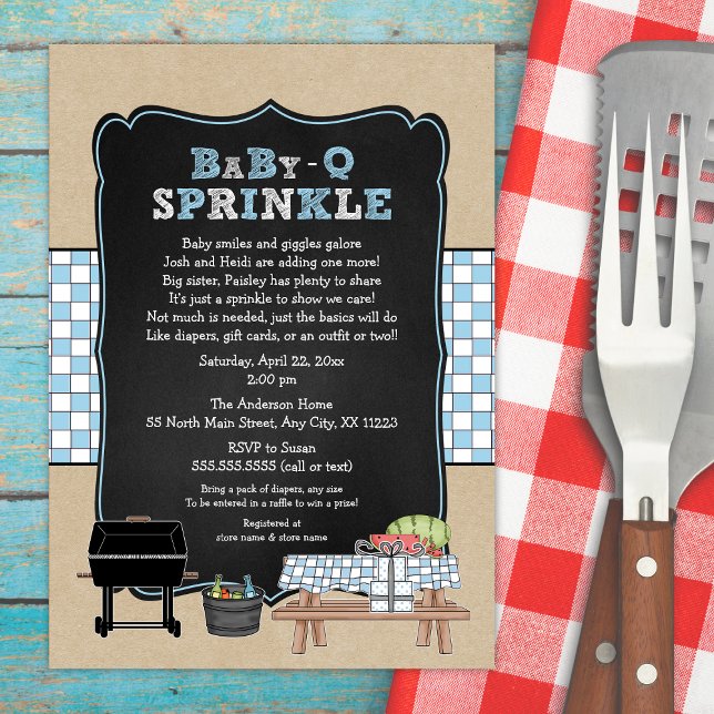 Invitación Bebé de moda Q Sprinkle para niños ducha de bebé (Subido por el creador)