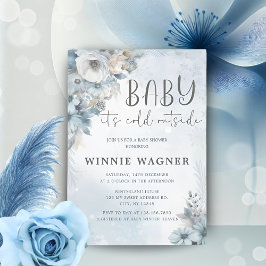 Invitación Bebé de nieve en invierno hace frío fuera de Baby 