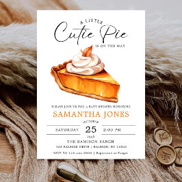 Invitación Bebé de otoño calabaza una pequeña tarta de cumple