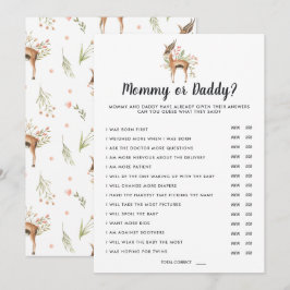 Invitación Bebé de primavera | Juego de Mamá o Papá