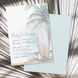 Invitación Bebé De Surf A Bordo Baby Shower De Verano