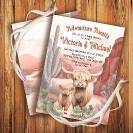 Invitación Bebé de vaca en el Highland y su desierto de Baby 