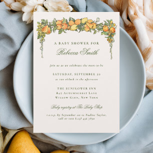 Invitación Bebé de verano vintage elegante: Shower de bebé