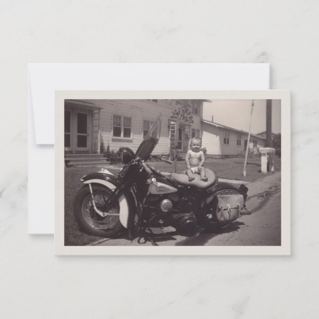 Invitación bebé del motorista (Anverso)