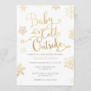 Invitación Bebé del oro y de la menta es ducha fría del