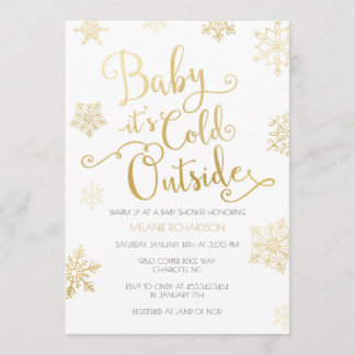 Invitación Bebé del oro y de la menta es ducha fría del