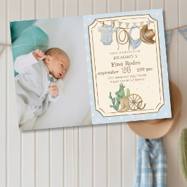 Invitación Bebé del Salvaje Oeste Cumpleaños Vaquero 1er Cump