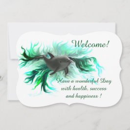 Invitación Bebé delfín, añada tu texto