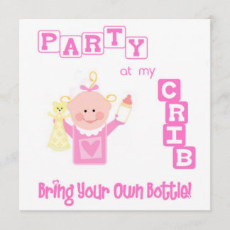 Invitación Bebé divertido/invitación infantil del