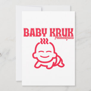 Invitación Bebé Divertido Kruk Philadelphia Premium