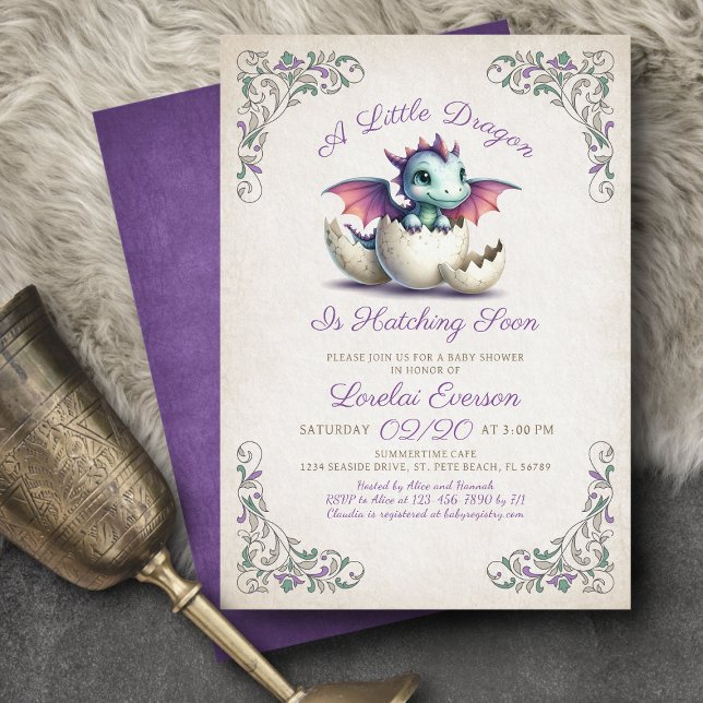 Invitación Bebé Dragon Shower (Subido por el creador)
