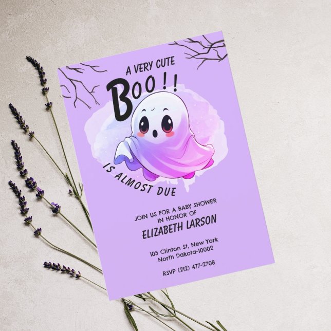 Invitación Bebé Duende Ducha de Bebe Temática de Halloween Mo (Subido por el creador)