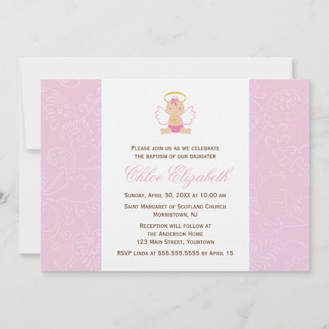 Invitación Bebé dulce (Anverso)