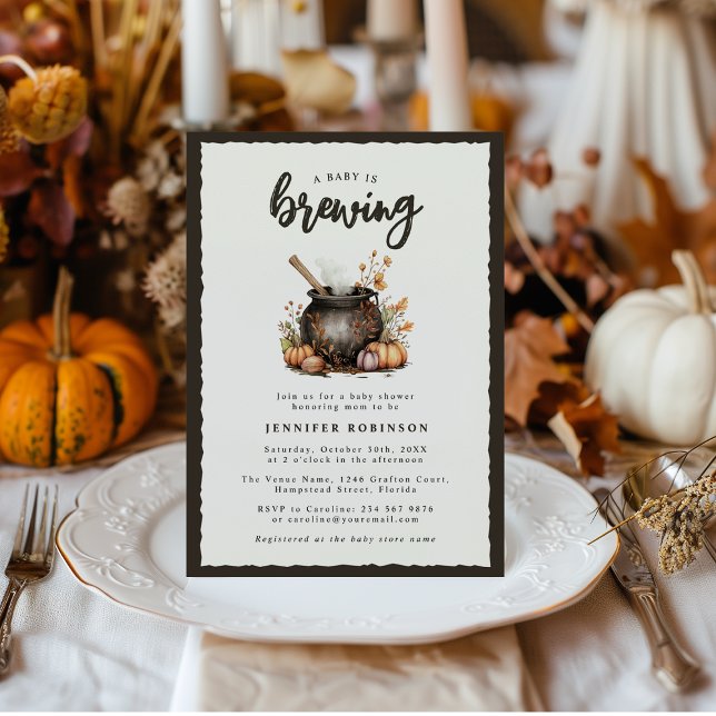 Invitación Bebé dulce elabora Baby Shower de Halloween (Subido por el creador)