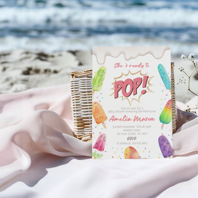 Invitación Bebé dulce en camino | Ice Cream Pop Baby Shower (Subido por el creador)