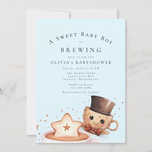 Invitación Bebé dulce es una elaboración (Anverso)