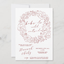 Invitación Bebé elegante está frío fuera de la ducha de invie