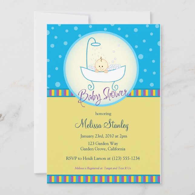 Invitación Bebé en Baby Shower (Anverso)