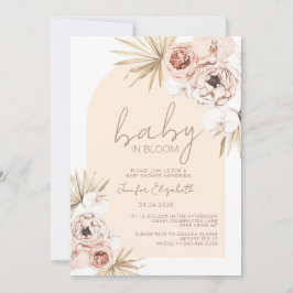 Invitación Bebé en Baby Shower boho bohemio