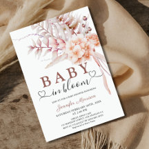 Bebé En Bloom Baby Shower Beige Spring Floral