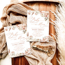 Invitación Bebé en Bloom Boho cae en Baby Shower
