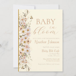 Invitación Bebé En Bloom Boho Neutral Baby Shower