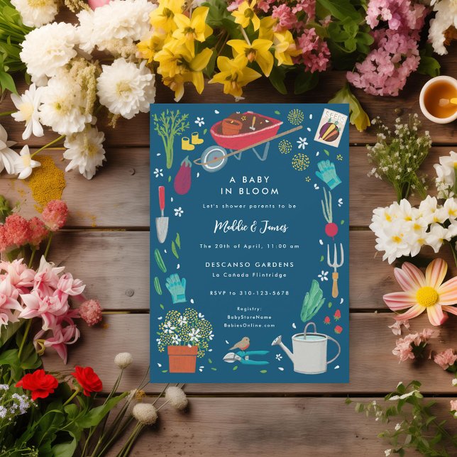 Invitación Bebé En Bloom Crecimiento De Baby Shower De La Fam (Subido por el creador)