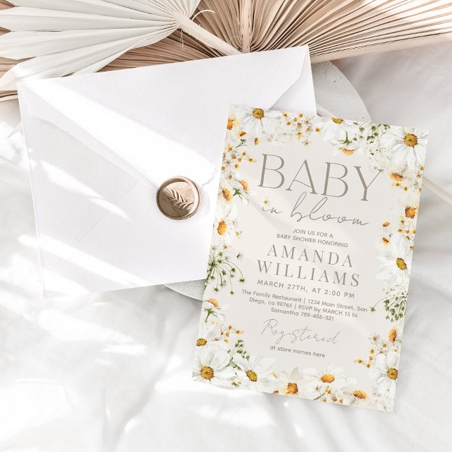 Invitación Bebé en Bloom Daisy Baby Shower (Subido por el creador)