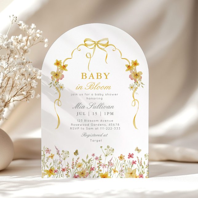 Invitación Bebé en Bloom Ducha de bebé de flores silvestres a (Subido por el creador)