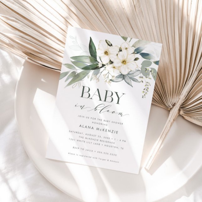 Invitación Bebé en Bloom Elegant Greeneration Baby Shower (Subido por el creador)