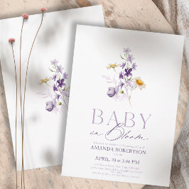 Invitación Bebé en Bloom - Elegante Baby Shower floral