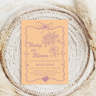 Invitación Bebé en Bloom - Elegante Baby Shower floral