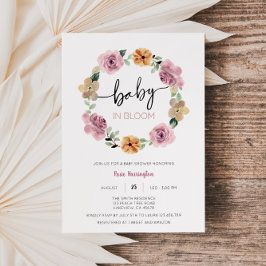 Invitación Bebé En Bloom Floral Baby Shower