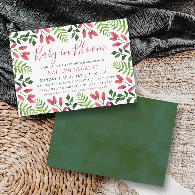 Invitación Bebé En Bloom Floral Baby Shower (Subido por el creador)