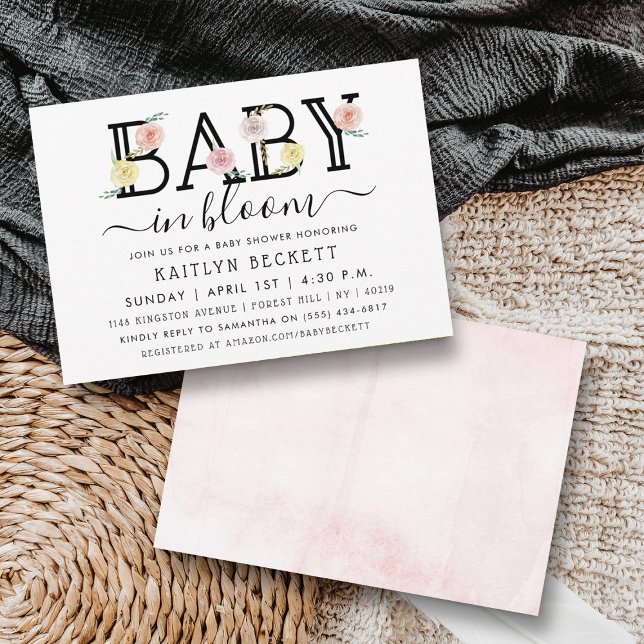 Invitación Bebé En Bloom Floral Baby Shower (Subido por el creador)
