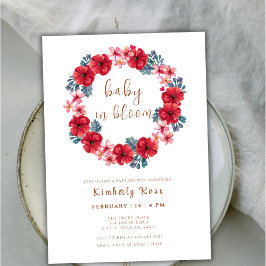 Invitación Bebé En Bloom Floral Wreath Baby Shower