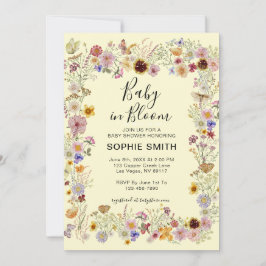 Invitación Bebé en Bloom Garden Butterflies Baby Shower